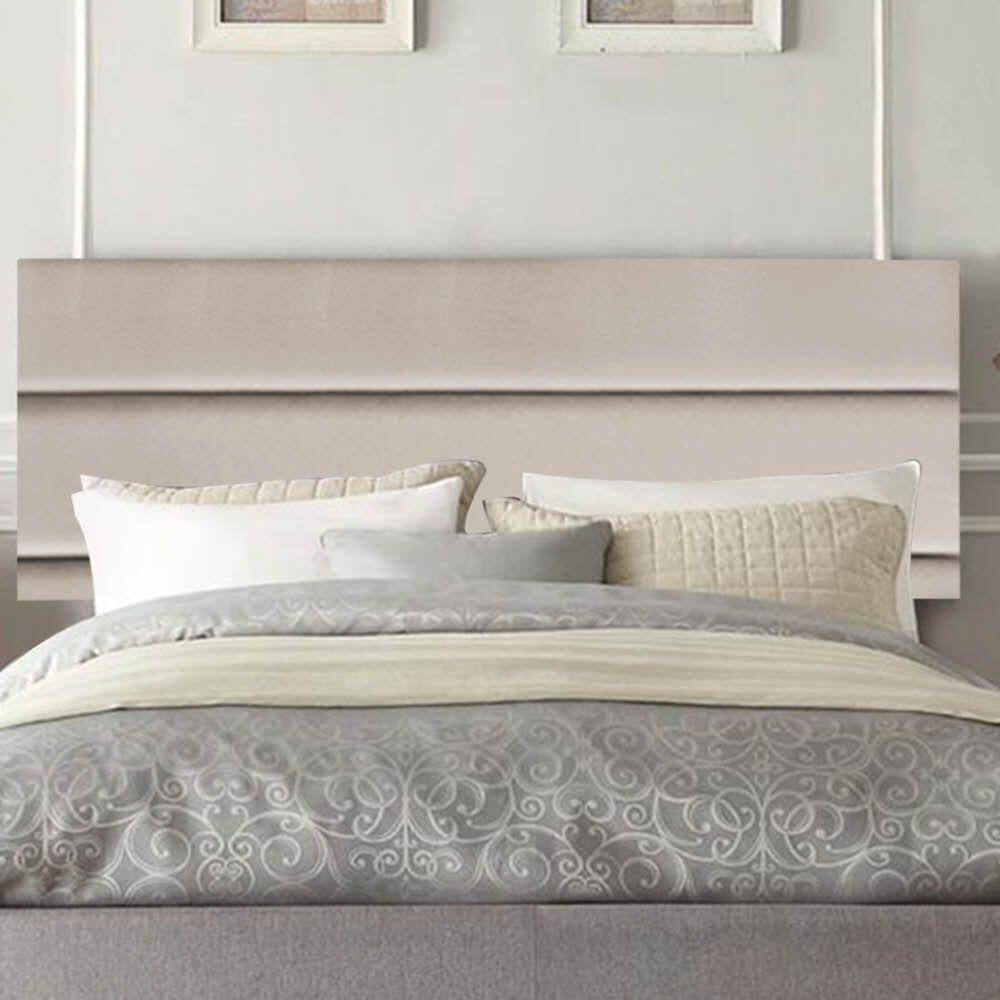 Painel Estofada Argentina 100cm Solteiro Para Cama Box Quarto Corino Bege