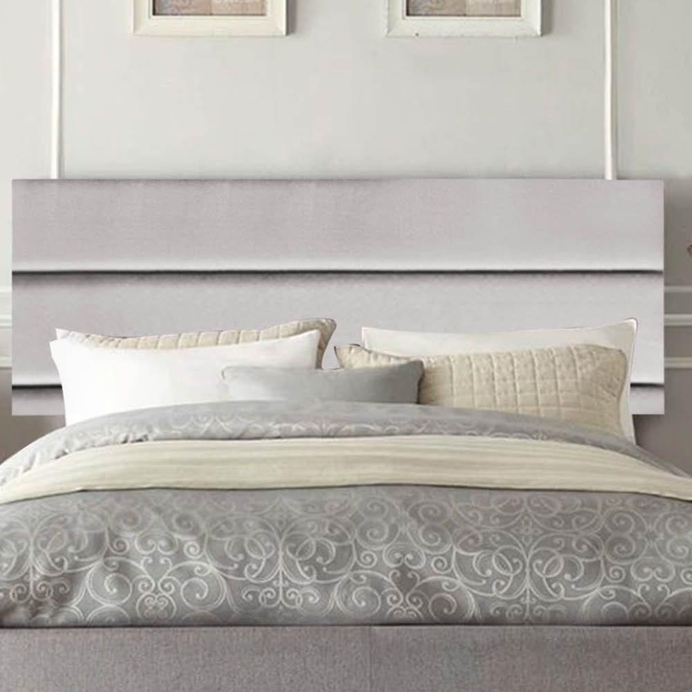 Painel Estofada Argentina 100cm Solteiro Para Cama Box Quarto Suede Cinza Claro