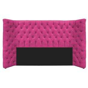 Cabeceira Queen Everest P02 160cm Para Cama Box Suede - Doce Sonho Móveis Pink
