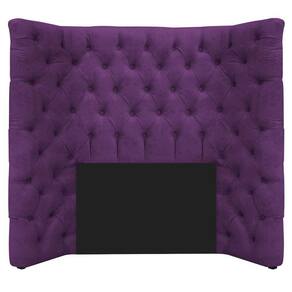 Cabeceira Solteiro Everest P02 90cm Para Cama Box Suede Roxo