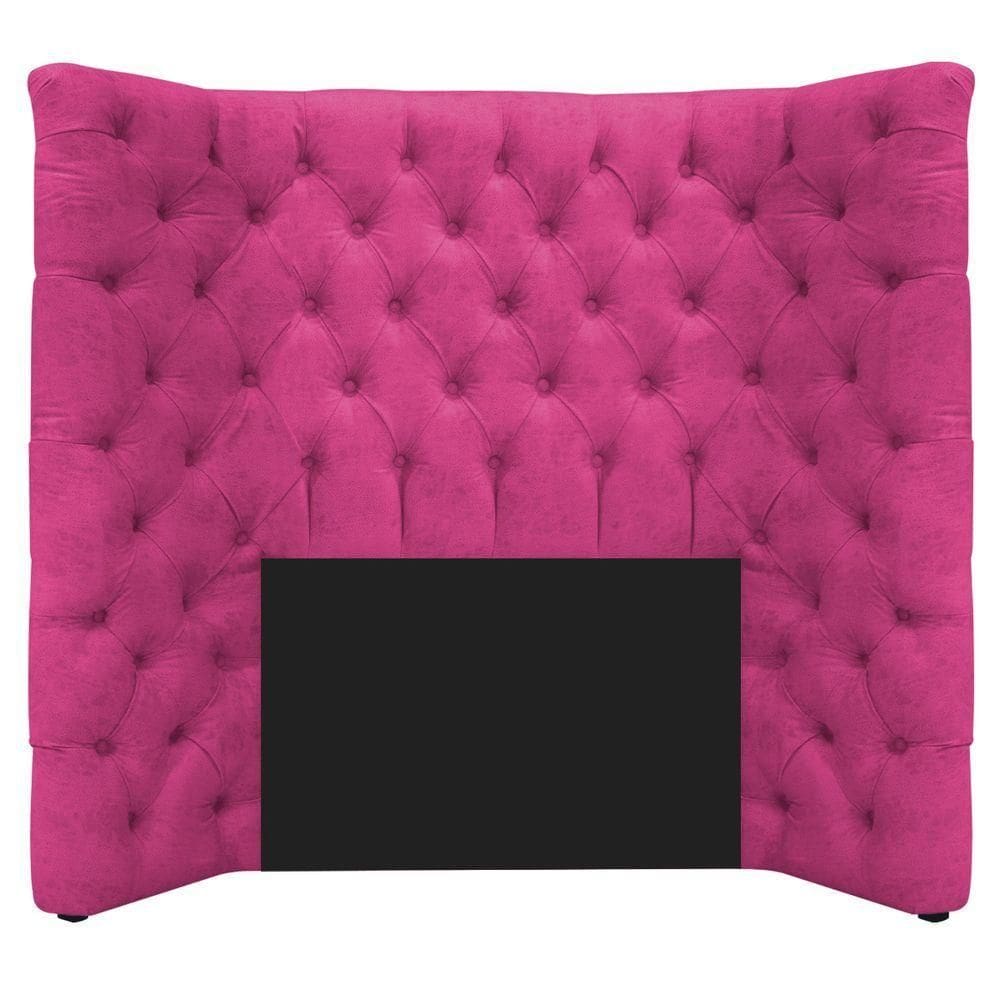 Cabeceira Solteiro Everest P02 90cm Para Cama Box Suede - Doce Sonho Móveis Pink