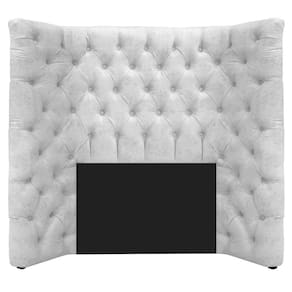 Cabeceira Solteiro Everest P02 90cm Para Cama Box Suede Branco