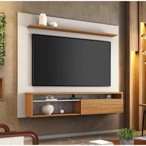 Painel Nt1100 160cm Para Tv Até 65 Polegadas Notável Off White Com Freijo Trend