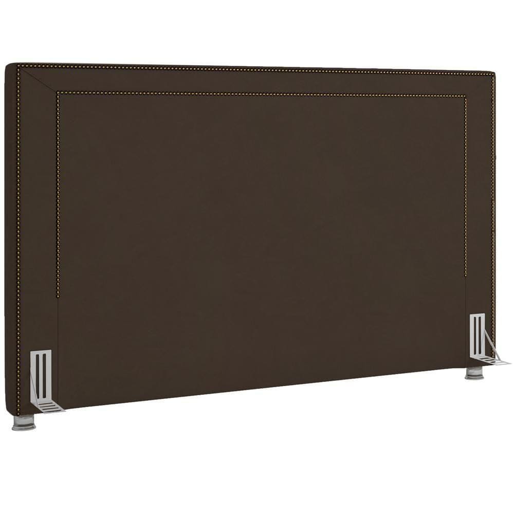 Cabeceira Cama Box King 195 Cm P05 Berlim Veludo Marrom