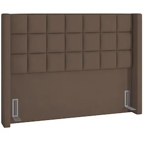 Cabeceira Cama Box King 195 Cm P05 Paris Veludo Marrom