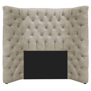Cabeceira Solteiro Everest P02 90cm Para Cama Box Suede Bege