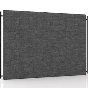 Cabeceira Cama Box Queen 160cm Estofada Goya P05 Linho Cinza Escuro - Lyam Decor