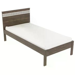 Cama Solteiro Cm8010 Nogal Branco Tecno Mobili Nogal Branco