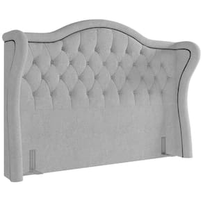 Cabeceira Cama Box Casal 160 Cm P05 Lisboa Bouclê Cinza - Lyam Decor