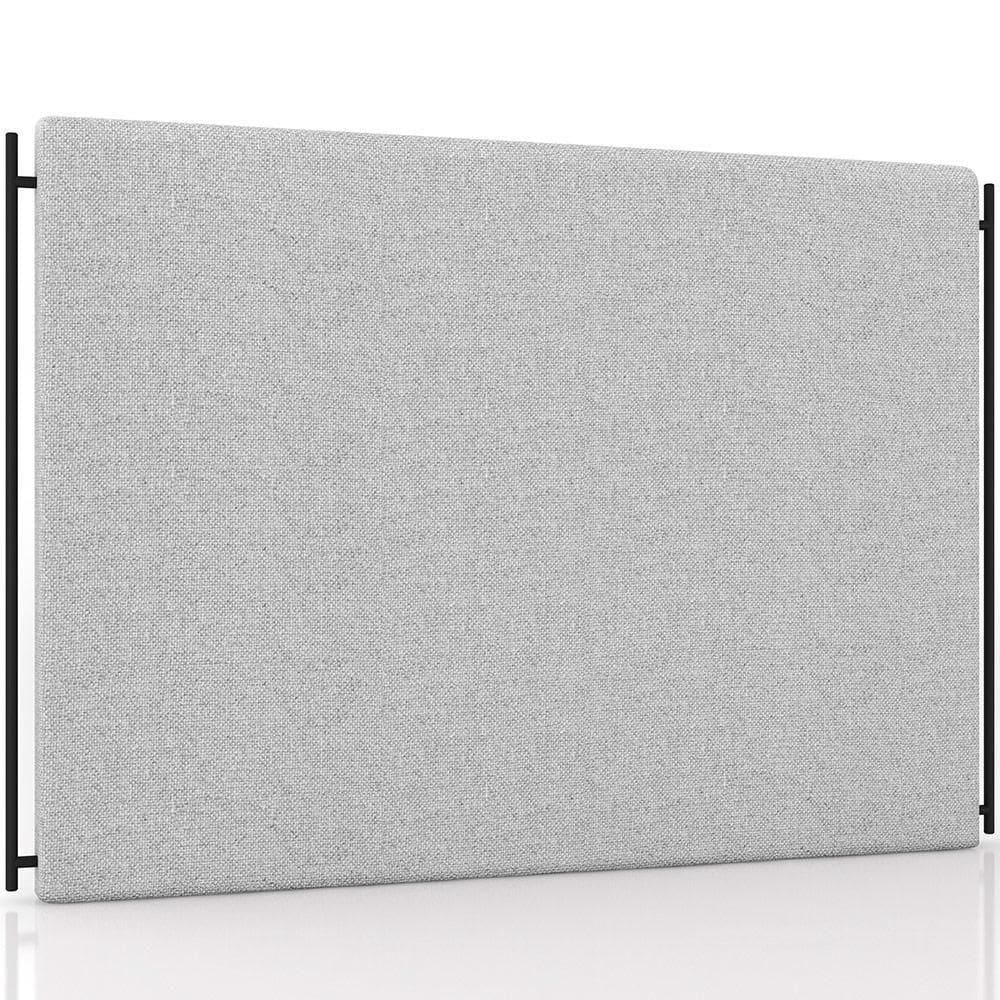 Cabeceira Cama Box King 195cm Estofada Goya P05 Linho Cinza Claro - Lyam Decor