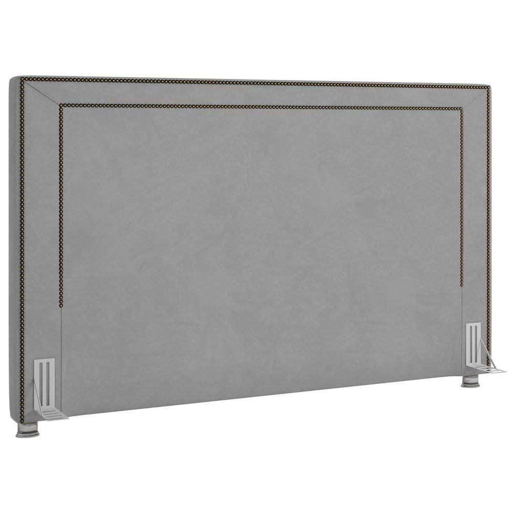 Cabeceira Cama Box Casal 195 Cm P05 Berlim Veludo Cinza