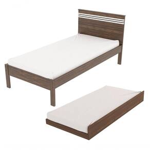 Cama Solteiro Com Auxiliarcm8010cm8008 Qt9 Nogal Branco