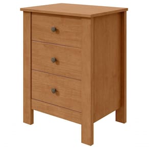 Mesa De Cabeceira 3 Gavetas Maggiore Amendoa Clean