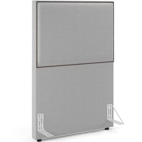 Cabeceira Box Solteiro Com Tachas 100cm L02 Cinza