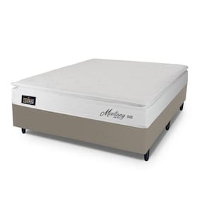 Conjunto Box Casal Hellen Mustang Espuma D45 Pillow Top Branco