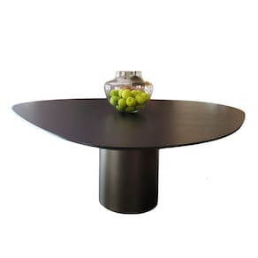 Mesa De Jantar Orgânica Holanda 180x160cm Madeira ébano