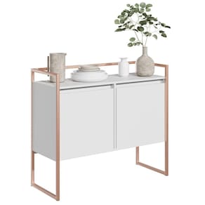 Buffet 2 Portas Compacto Rocky Branco Cobre