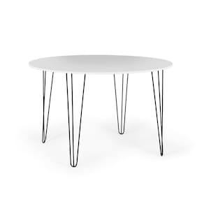 Mesa De Jantar Redonda 120cm Hairpin - Branco
