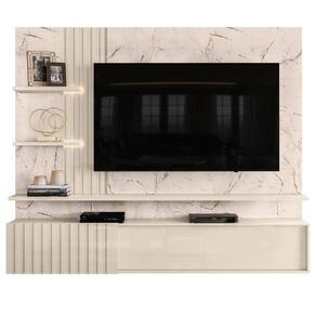 Home Para Tv`s De 65 Polegadas Frisado Turim Calacata Off White
