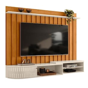 Home Ripado Para Tvs De 75"catânia Cinamomo Off White