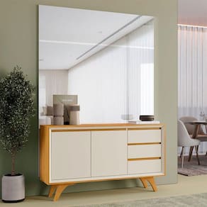 Buffet Piazza 02 Portas Mavaular Naturalle Com Off White