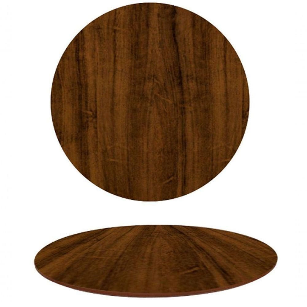 Tampo Em Mdf Redondo 60 Cm - Pau Ferro Cor Marrom