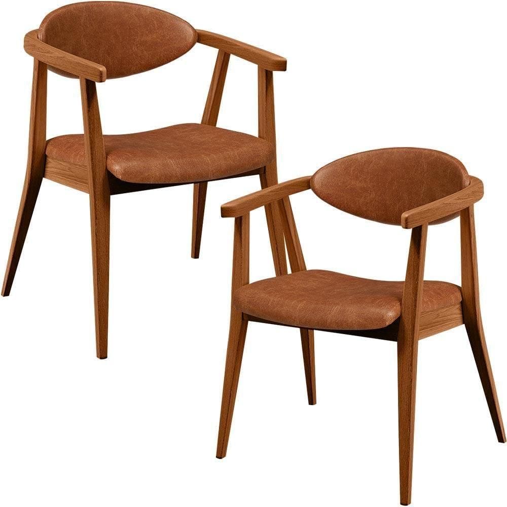 Kit 02 Poltronas Cecília B04 Camel