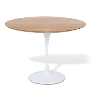 Mesa De Jantar Tulipa Saarinen Redonda 120cm - Freijó Branco