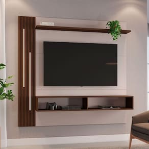 Painel Agrado Candian Jcm Movelaria Off White Com Café