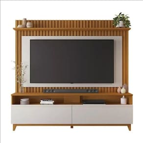 Home Nt1340 183cm Em Ripado Para Tv Até 65 Polegadas Notável Freijó E Off White Tx