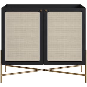 Balcão Aparador Cantinho Do Café Industrial Indy A03 Nero Dourado