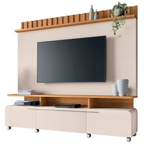 Estante Home Theater Para Tv 70 Pol 200cm Artemis B01 Off White Cinamomo