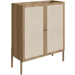 Armário Bar Para Sala 2 Portas 93cm Pés Madeira Moss A03 Hanover Roble