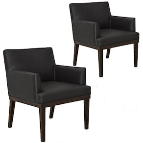 Kit 02 Poltronas Beatriz W01 Corino Preto