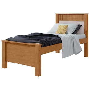 Cama Solteiro Athenas Amendoa Clean Off White