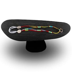 Mesa Oval Organica Em ébano 180x100
