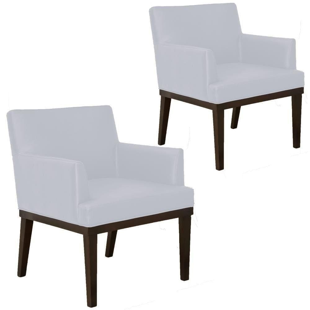Kit 02 Poltronas Beatriz W01 Corino Branco