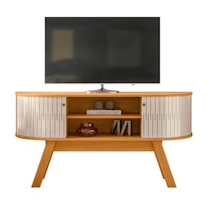 Rack Para Tvs 55" Com 2 Portas Nottingham Cinamomo Off White