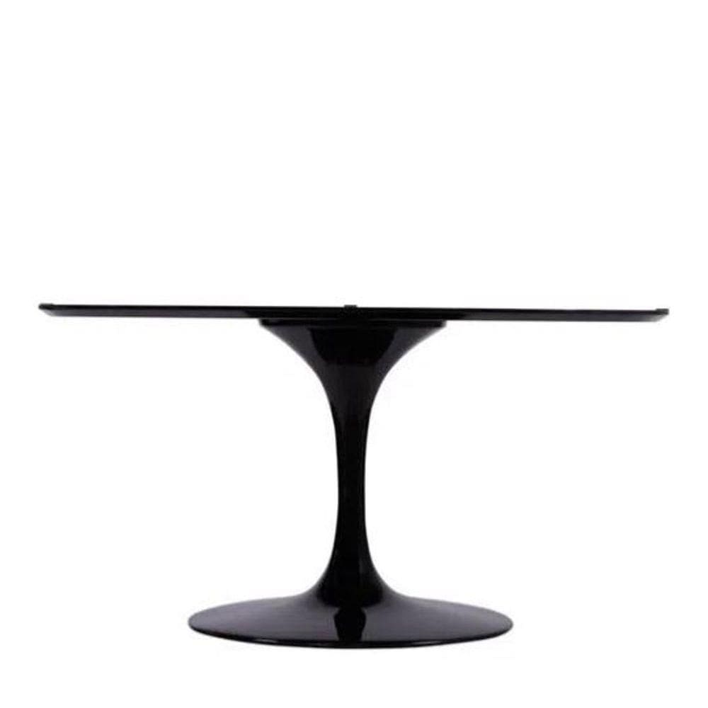 Base De Mesa De Jantar Saarinen Oval Para Tampo De 160x90 Cm Preta