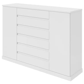 Comoda Sapateira Vedra 7 Gavetas 2 Portas - Lopas Branco