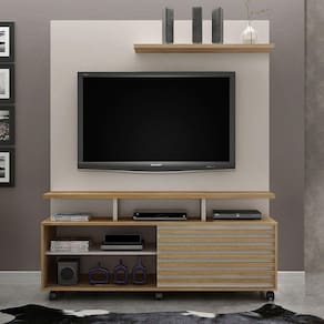 Estante Home Star Para Tv Até 60 Polegadas 1 Porta Off White/cinamomo Valdemóveis