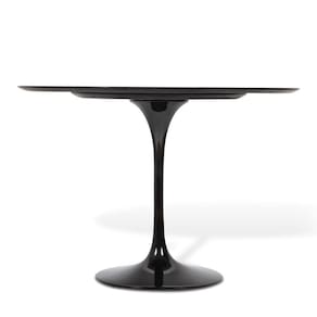 Mesa De Jantar Tulipa Saarinen Redonda 70cm - Laqueada Preto