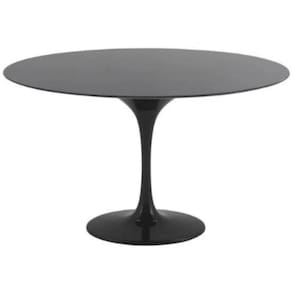 Mesa De Jantar Tulipa Saarinen Redonda 60 Cm Laqueada Preto