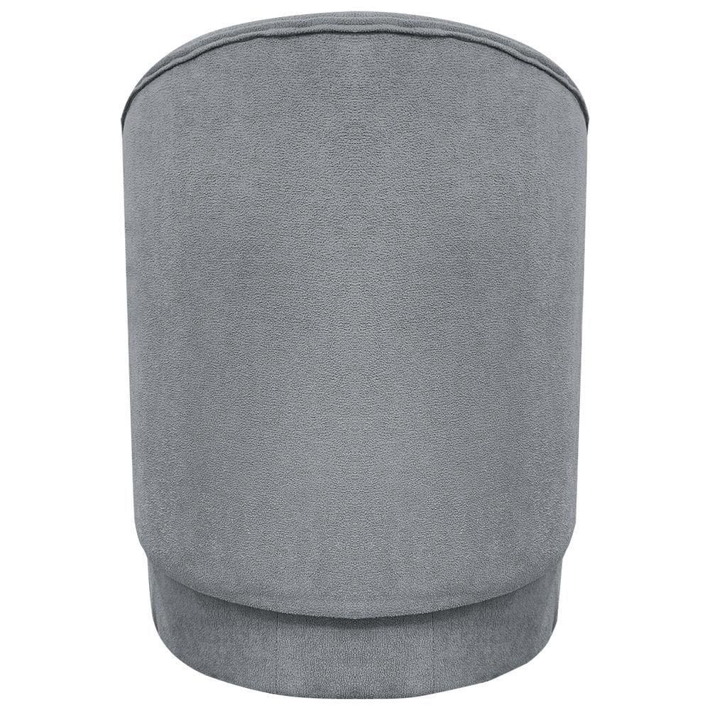 Kit 2 Poltronas Decorativa Aura Bouclé Premium Cinza - Cinza Buclê
