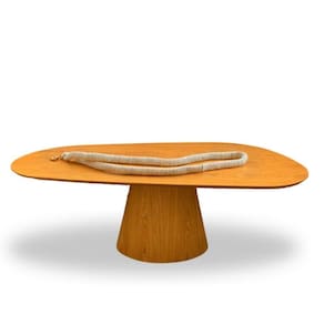 Mesa Oval Organica Em Freijo 2,35x122
