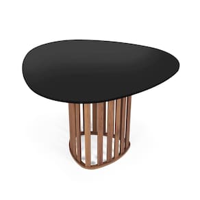 Mesa De Jantar Orgânica 4 Lugares 120x118cm Preto/noronha - Straub Web