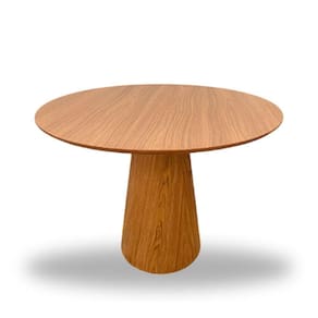 Mesa De Jantar Cone 90cm Tampo Freijó Marrom