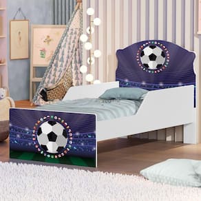 Mini Cama Futebol Bandeiras Com Colchão