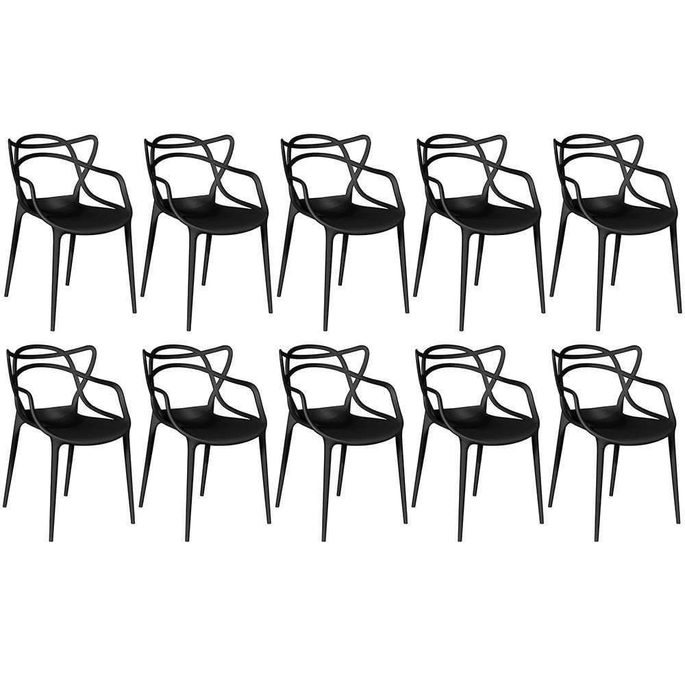 Kit 10 Cadeiras Allegra - Preto
