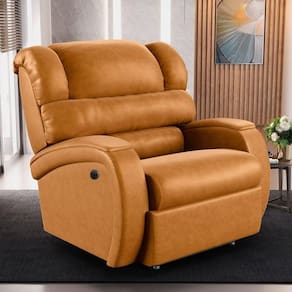 Poltrona Do Papai Reclinável Kalie Power Elétrica Fh9 Pu Whisky - Mpozenato